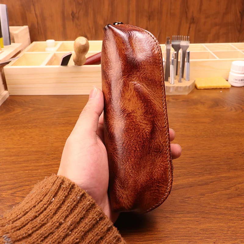 Tan Stationery & Office Supply - Estuche para lápices de cuero de