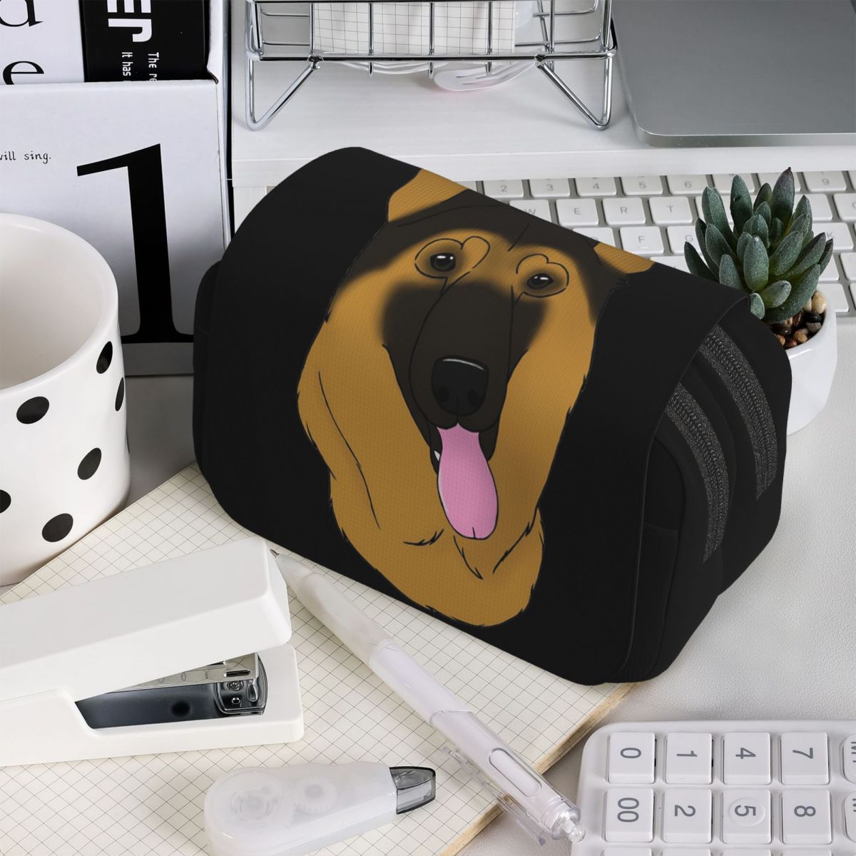 Tan Stationery & Office Supply - Estuche para lápices con diseño de